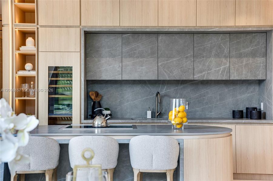 Furnished interior view inside a new home in , Miami Beach (Image 61).
