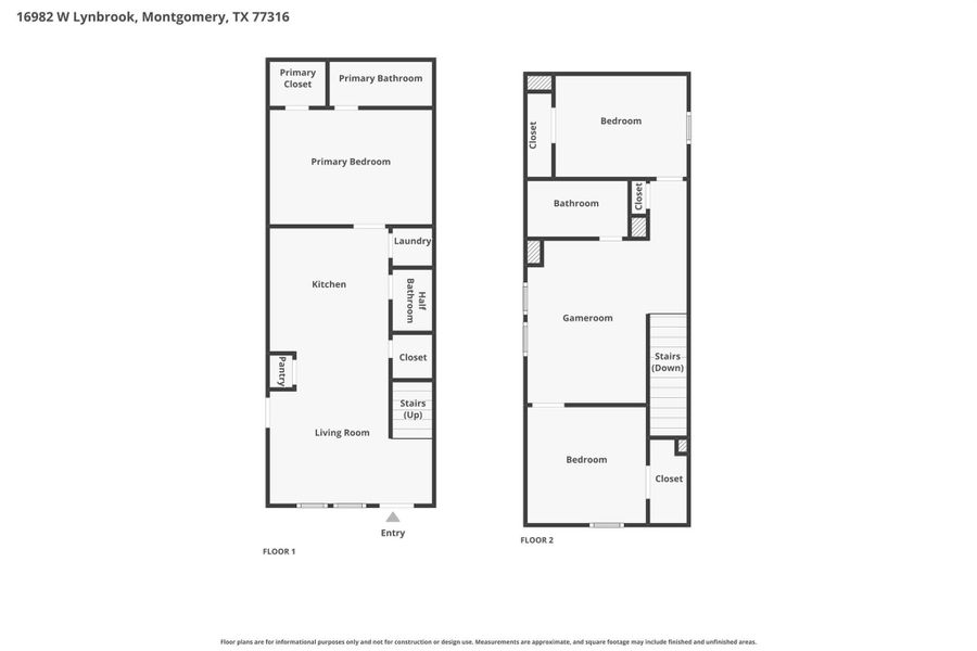 2D floor plan layout of this home in , Montgomery, TX (Image 3).