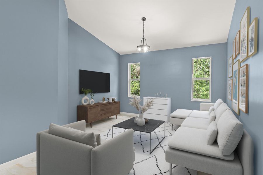 Furnished interior view inside a new home in , Vero Beach (Image 4). Furnished interior view inside a new home in , Vero Beach (Image 4).