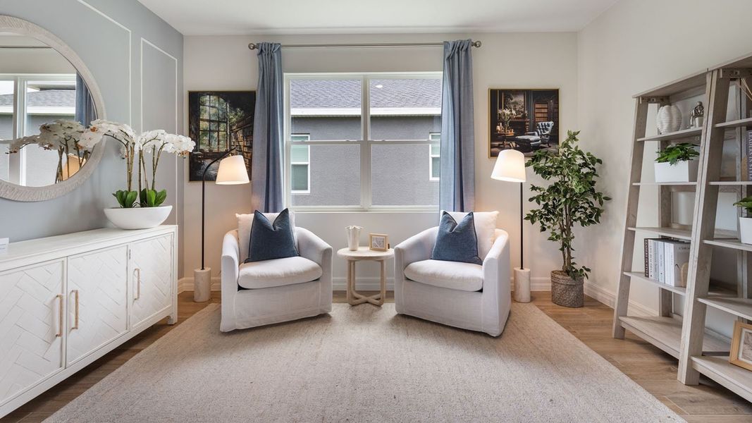 Representative furnished interior of a home built from the DENHAM by D.R. Horton in Lakes of Mount Dora, Mount Dora (Image 27).
