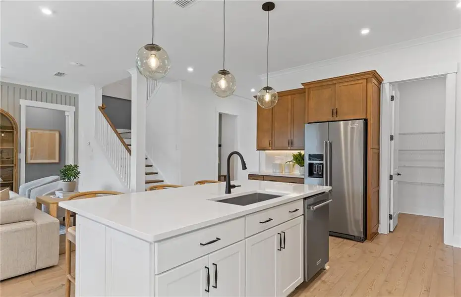 Furnished interior view inside a new home in Creekside at Skelton, Hoschton (Image 11).