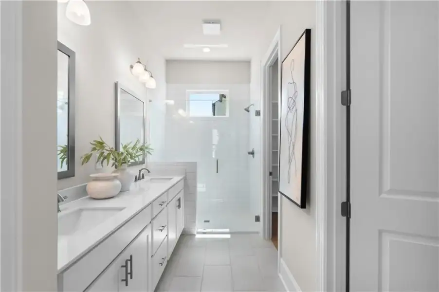 Furnished interior view inside a new home in The Villas at Aberdeen, Hoschton (Image 11).