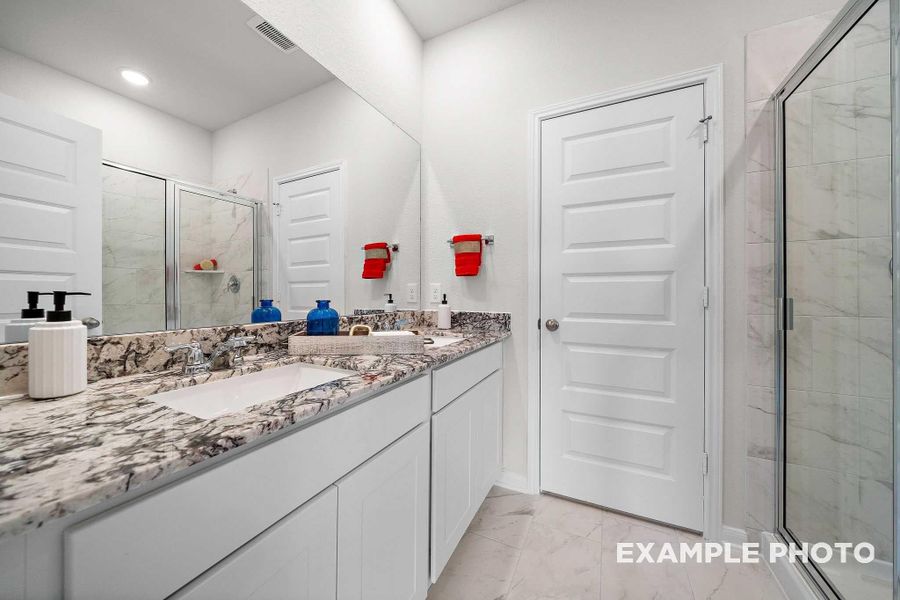 Furnished interior view inside a new home in Caney Creek Place, Conroe (Image 13).