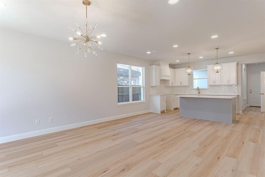 Appliances to be installed include gas range, vent hood to exterior and dishwasher