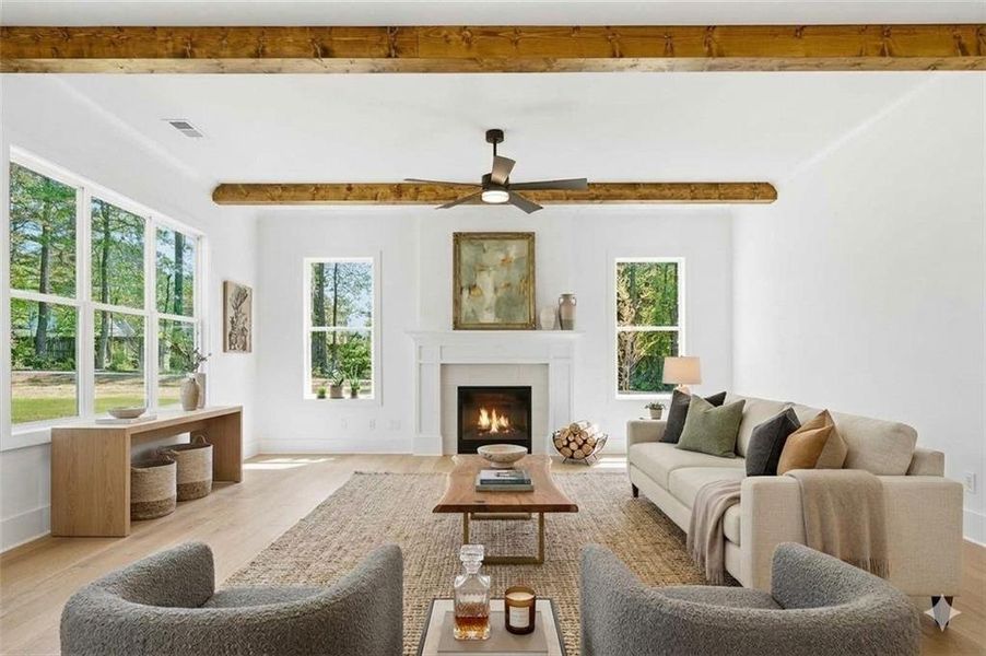 Furnished interior view inside a new home in , Marietta (Image 17).