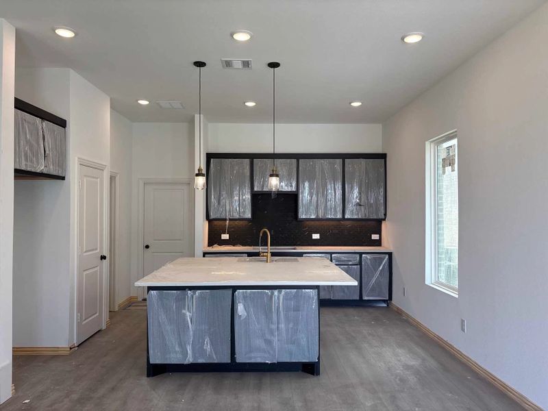 Kitchen Construction Progress featuring the Noir Collection