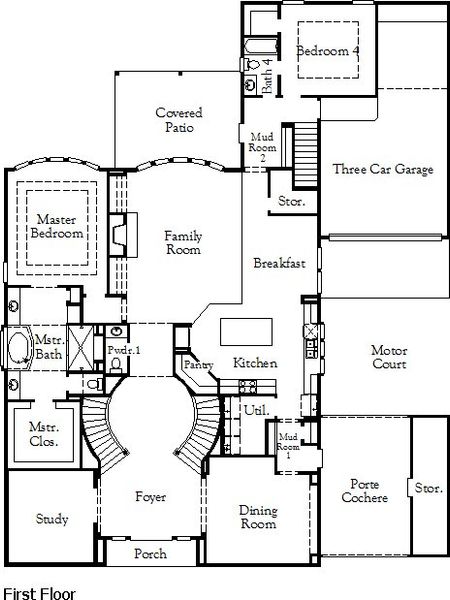 2D floor plan layout of this home in Harvest Green, Richmond, TX (Image 3).