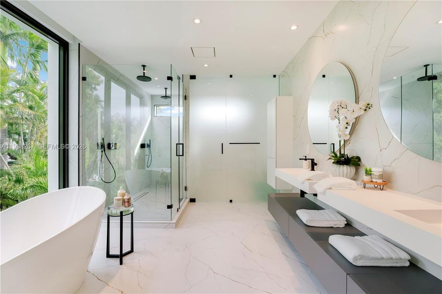 Furnished interior view inside a new home in , Miami (Image 39).