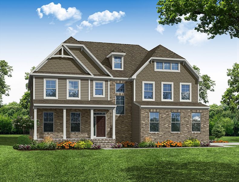 Representative exterior photo of a completed home built from the Waverly by Eastwood Homes in High Springs, Clayton, NC (Image 8).