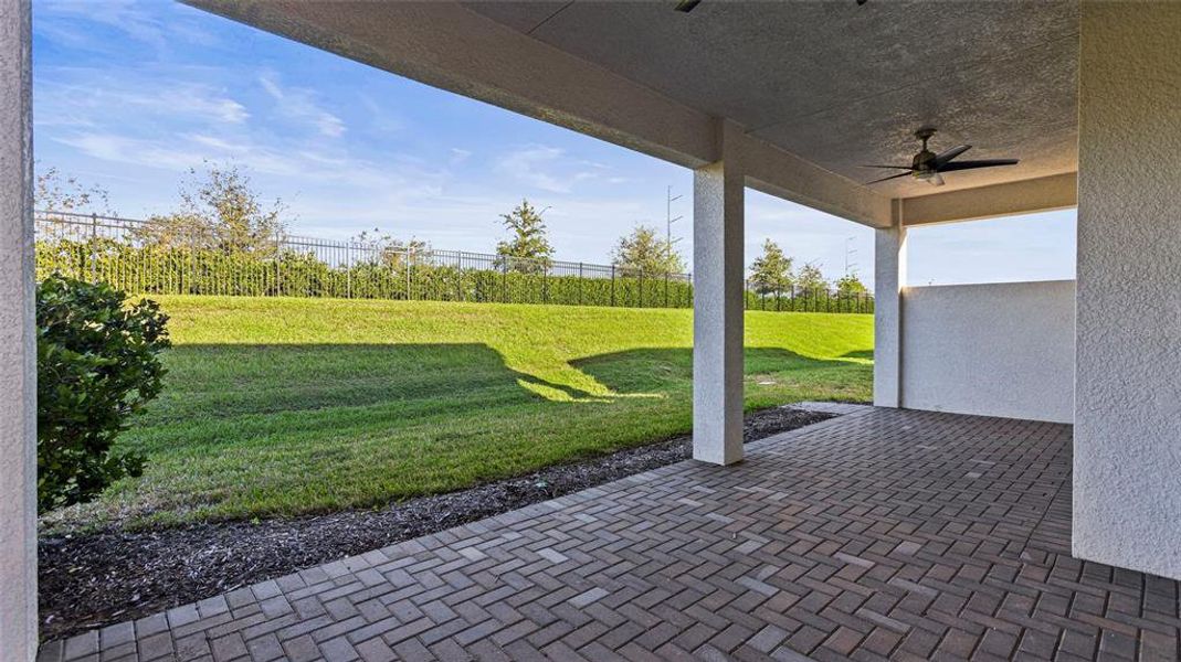 Exterior details and patio area of a home in Cresswind Lakewood Ranch, Lakewood Ranch (Image 3).