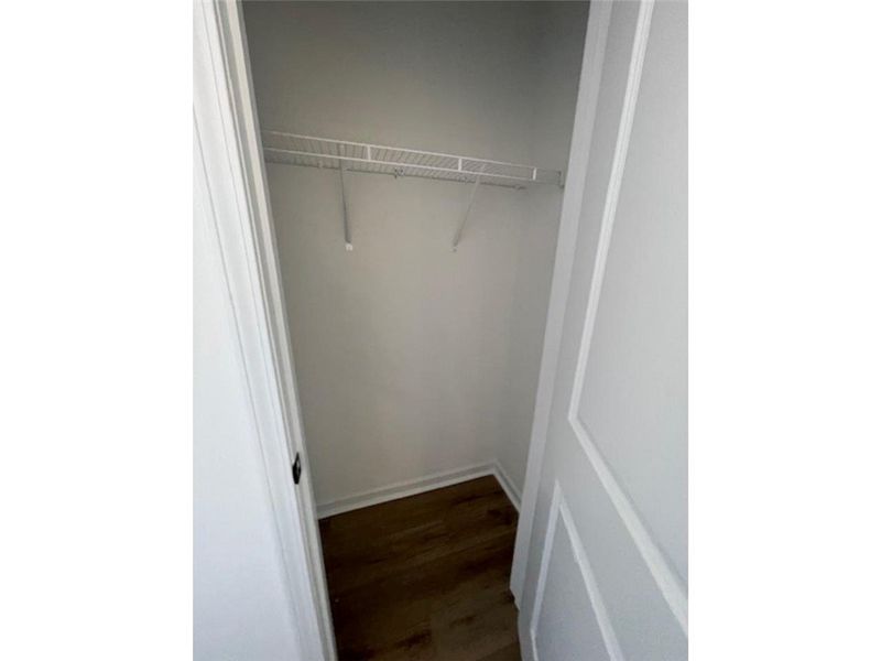 This ample closet space features durable flooring