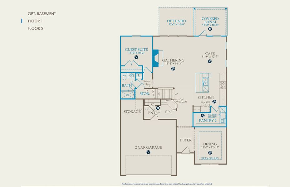 Continental Floor Plan, Quick Move-In Home, Floor 1