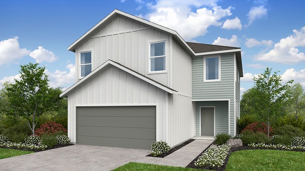 Representative exterior photo of a completed home built from the Kestrel by Taylor Morrison in Longview 40s, Del Valle, TX (Image 21).