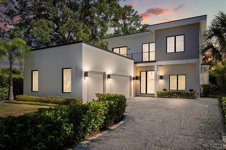 Front exterior of a new home in , Winter Park, FL, highlighting curb appeal (Image 2). Front exterior of a new home in , Winter Park, FL, highlighting curb appeal (Image 2).