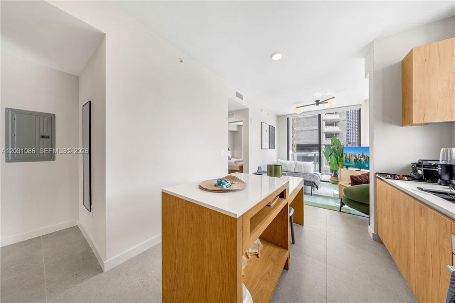 Furnished interior view inside a new home in , Miami (Image 10).