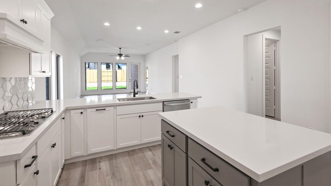 Furnished interior view inside a new home in Crosswinds 50', Kyle (Image 6). Furnished interior view inside a new home in Crosswinds 50', Kyle (Image 6).