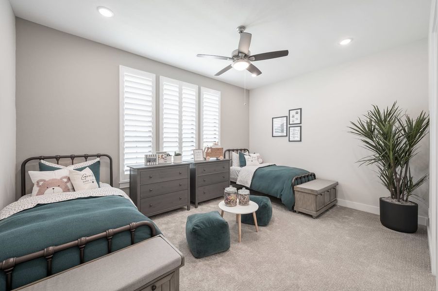 Representative furnished interior of a home built from the Carignan by Tri Pointe Homes in Woodson’s Reserve, Spring (Image 72).