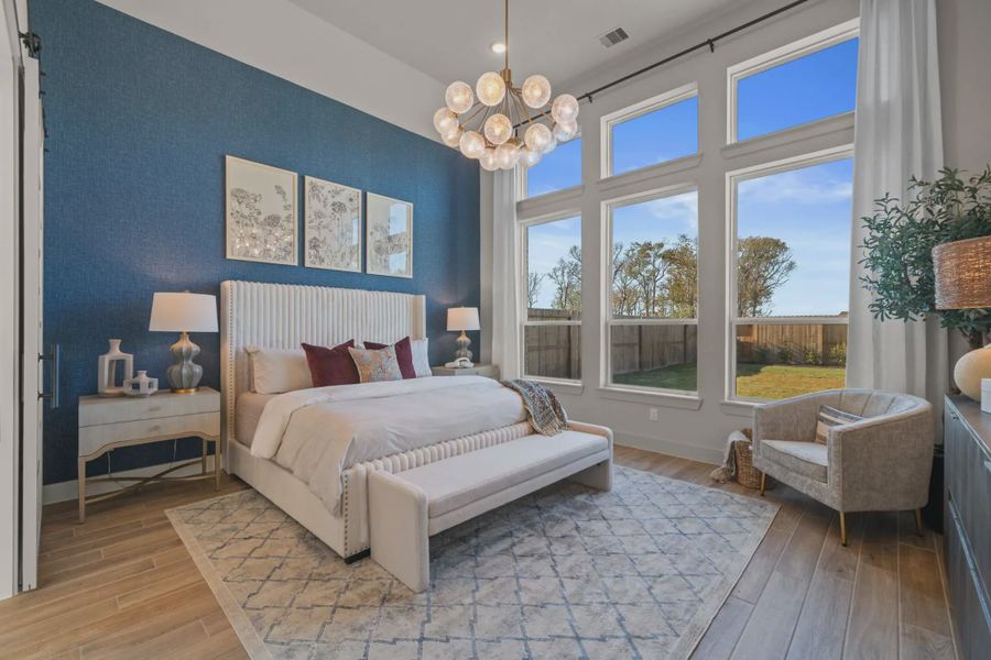 Representative furnished interior of a home built from the Rivercrest by Chesmar Homes in Brookewater 60's, Rosenberg (Image 23).