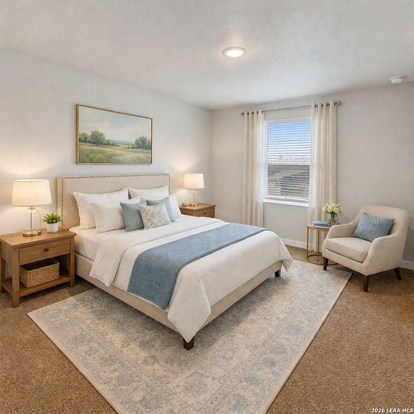 Furnished interior view inside a new home in Bear Creek, San Antonio (Image 13).