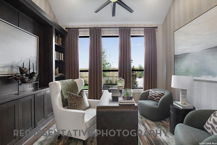Furnished interior view inside a new home in Esperanza, Boerne (Image 28). Furnished interior view inside a new home in Esperanza, Boerne (Image 28).