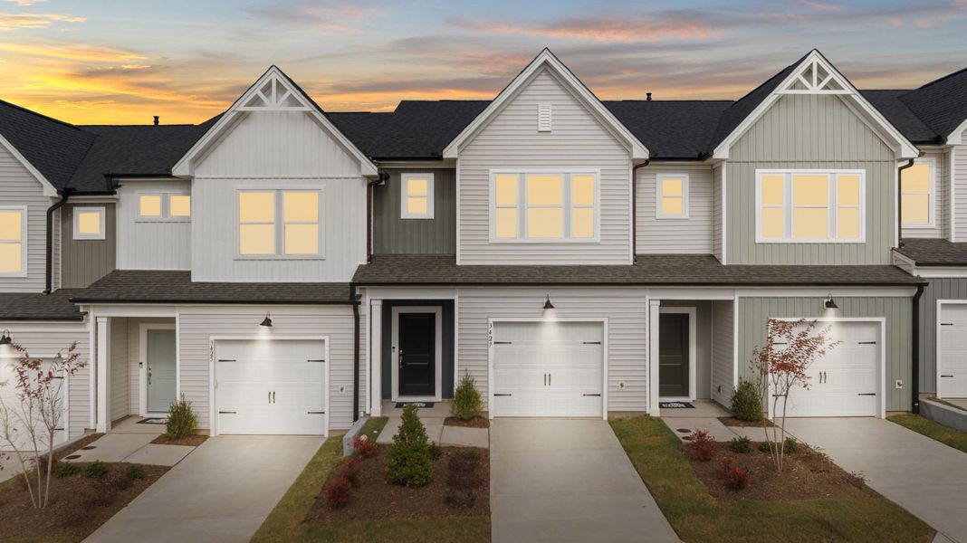Front exterior of a new home in McConnell Ridge, McLeansville, NC, highlighting curb appeal (Image 17).