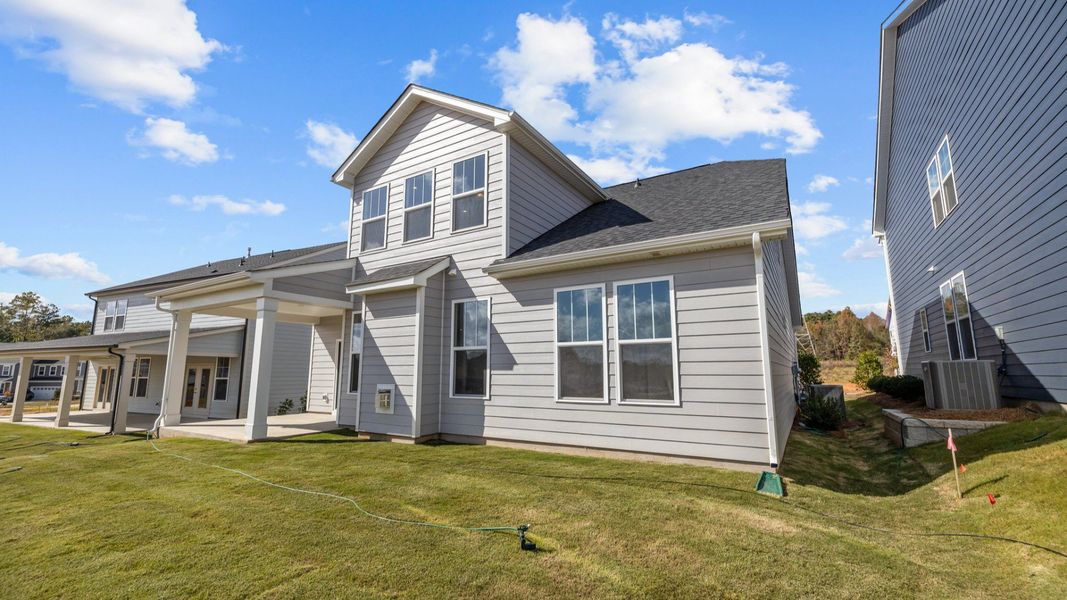 The Fairfield Plan by DRB Homes in McBride Indian Trail, NC - Rear Patio
