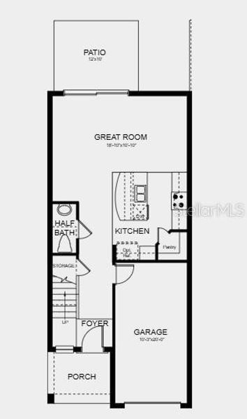2D floor plan layout of this home in The Townhomes at Azario Lakewood Ranch, Bradenton, FL (Image 2). 2D floor plan layout of this home in The Townhomes at Azario Lakewood Ranch, Bradenton, FL (Image 2).