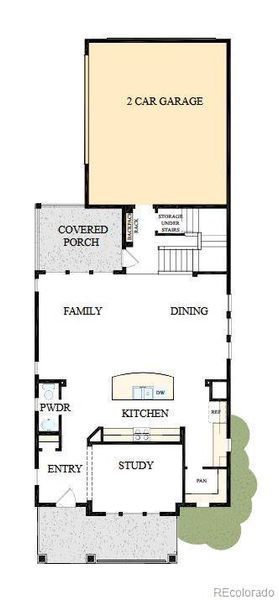 2D floor plan layout of this home in Painted Prairie Cottage, Aurora, CO (Image 4).