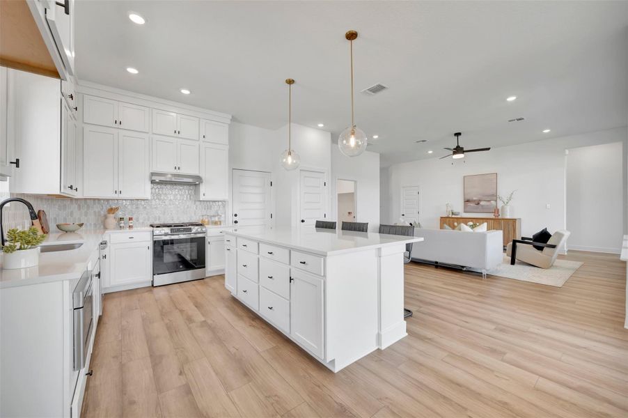 Kitchen - Family Room (Staged)
