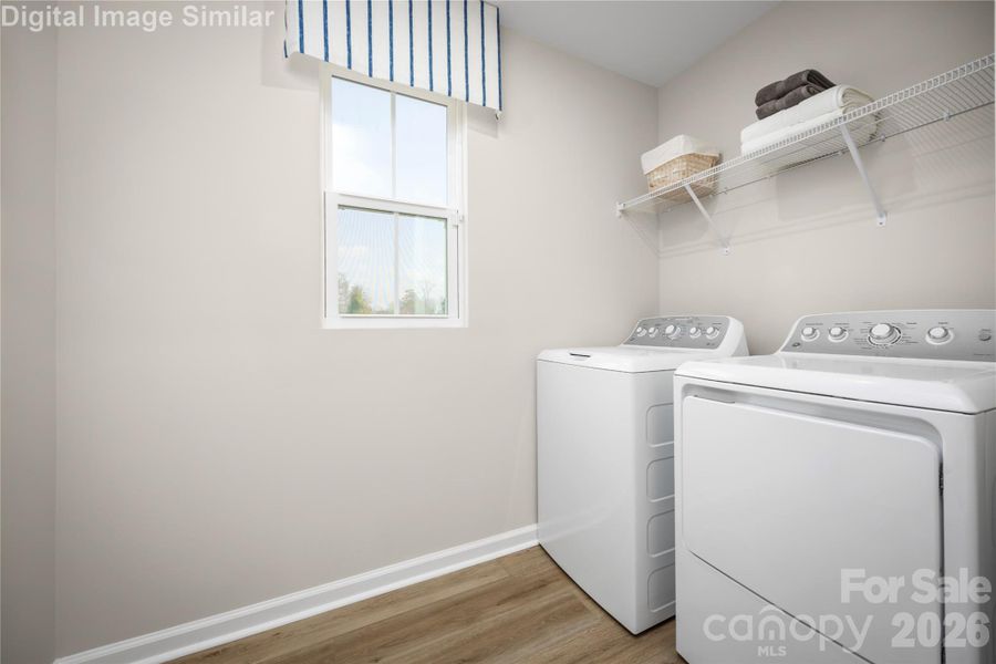 Washer and Dryer Included.  Whether you are Tackling a Full Load or just Freshening up Linens, this Space Supports your Routine in Style.