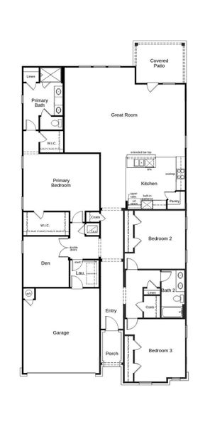 2D floor plan layout of this home in Salerno - Classic Collection, Round Rock, TX (Image 4). 2D floor plan layout of this home in Salerno - Classic Collection, Round Rock, TX (Image 4).