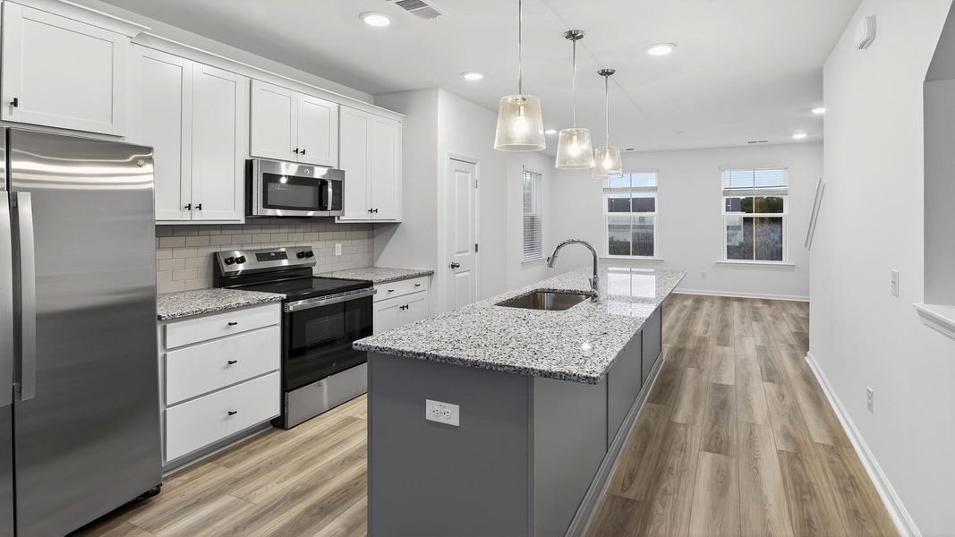 Furnished interior view inside a new home in Clear Springs Townhomes, North Charleston (Image 7).