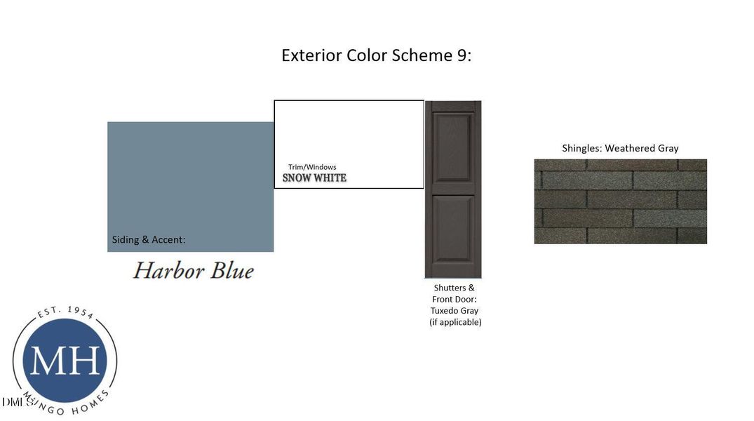 RWK 234 Exterior Colors RWK 234 Exterior Colors