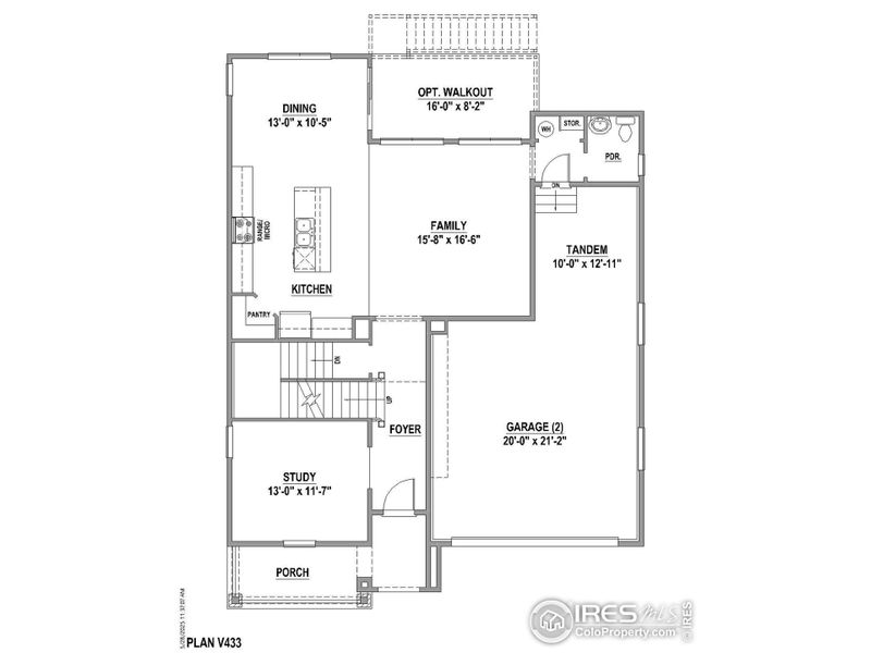 2D floor plan layout of this home in Barefoot Lakes, Firestone, CO (Image 21).