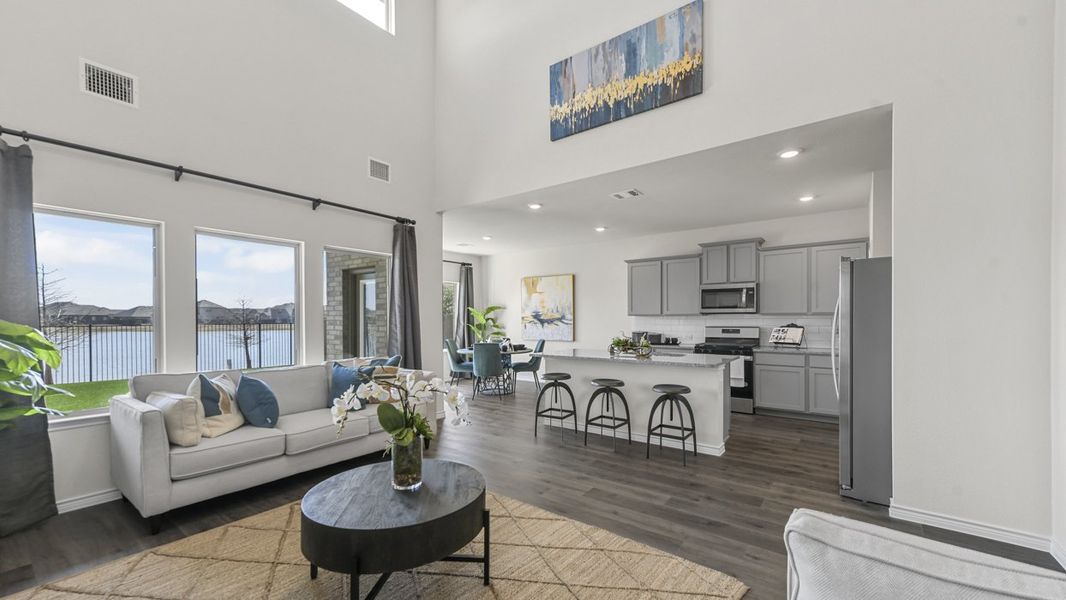 Representative furnished interior of a home built from the Tangerine by D.R. Horton in Windchime, Celina (Image 6).