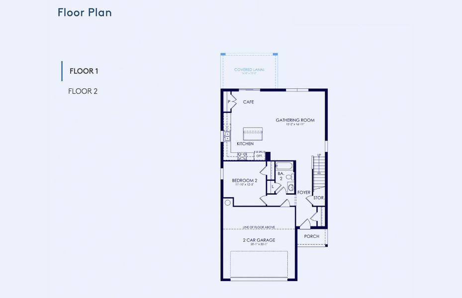 2D floor plan layout of this home in Pioneer Ranch, Ocala, FL (Image 6).