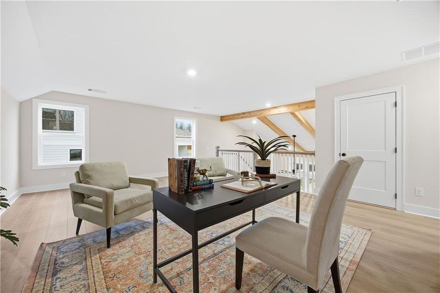 Furnished interior view inside a new home in Yellowstone Farms, Cumming (Image 11).