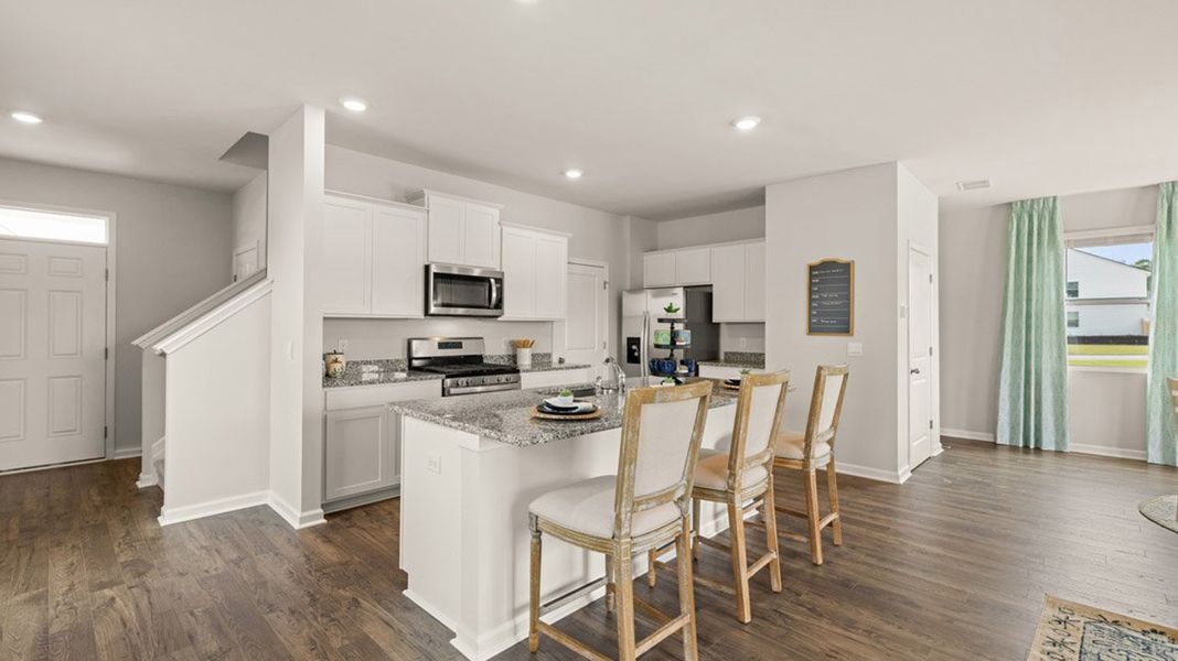 Representative furnished interior of a home built from the Elston by D.R. Horton in The Islands, Beech Island (Image 6).