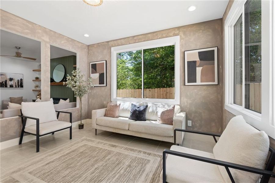 Furnished interior view inside a new home in , Atlanta (Image 36).
