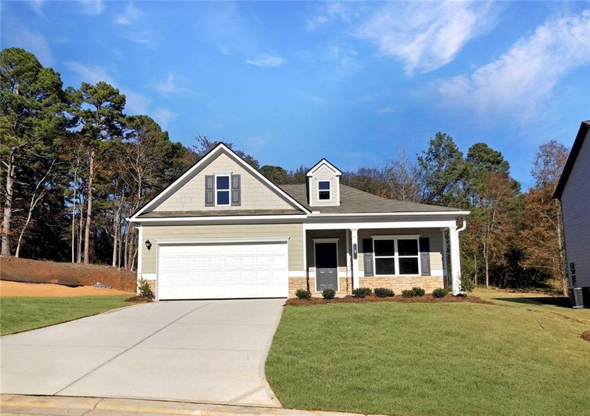 Front exterior of a new home in North Haven, Rome, GA, highlighting curb appeal (Image 1).