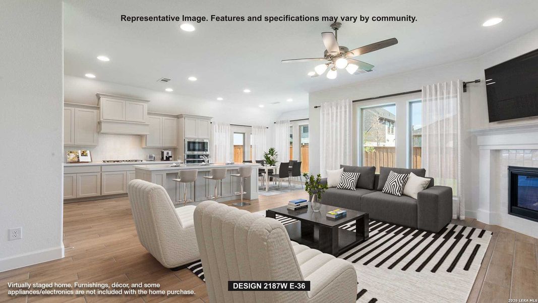 Furnished interior view inside a new home in Arcadia Ridge, San Antonio (Image 4).