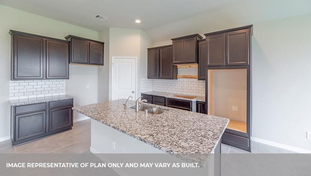 Representative furnished interior of a home built from the Fannin by D.R. Horton in Westwood, League City (Image 6).