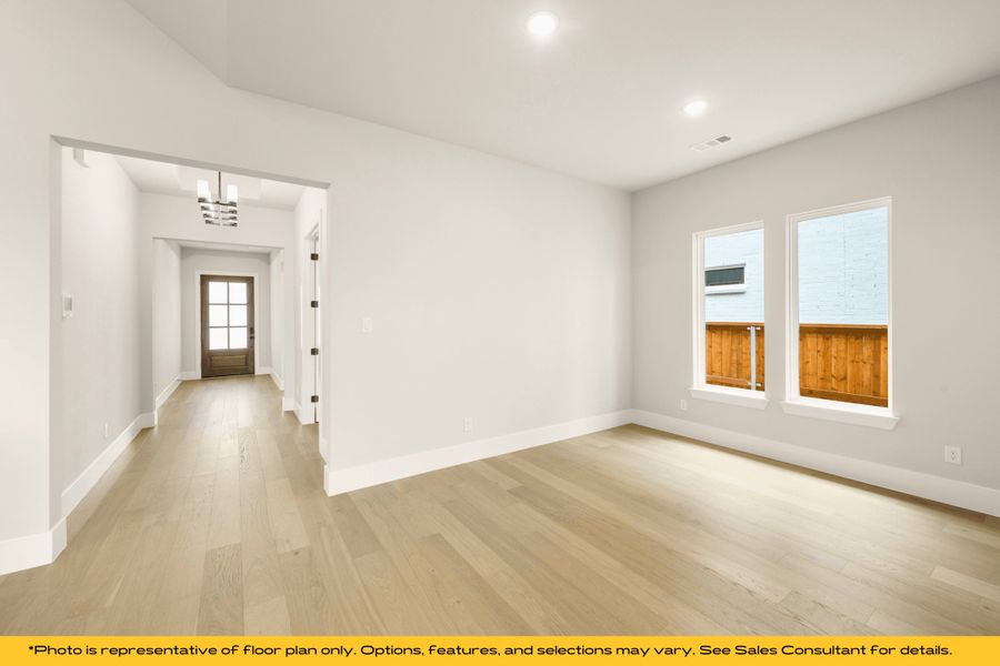Representative unfurnished interior of a home built from the Taos by Stonefield Homes in Rio Vista at Kelly Ranch, Aledo (Image 25). Representative unfurnished interior of a home built from the Taos by Stonefield Homes in Rio Vista at Kelly Ranch, Aledo (Image 25).