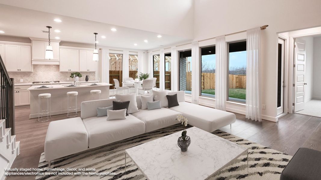 Furnished interior view inside a new home in Crosswinds, Kyle (Image 5).