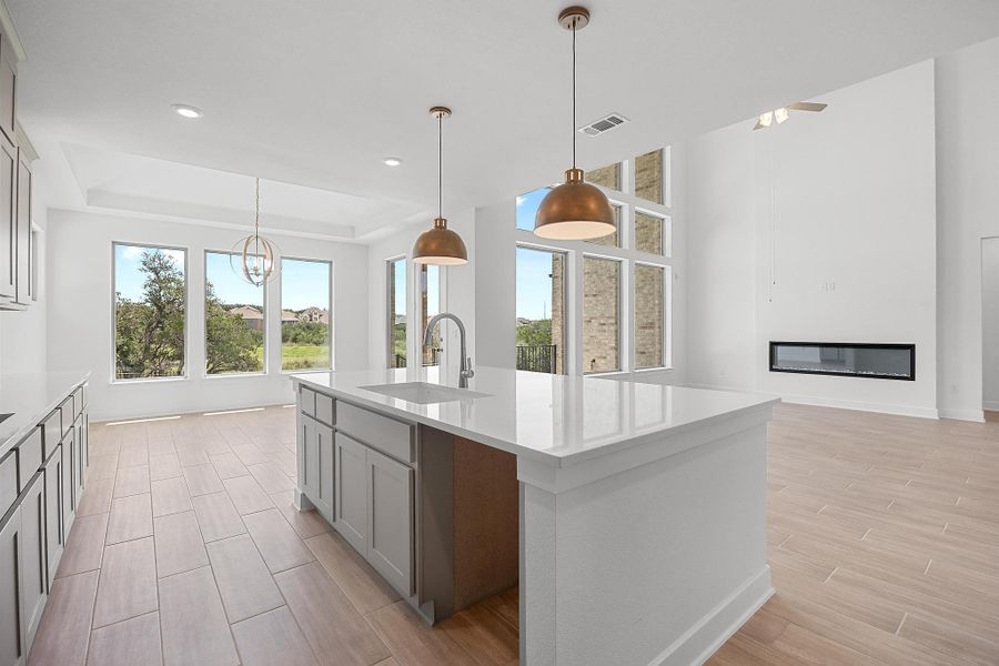 Furnished interior view inside a new home in Lakeside at Tessera - 60', Lago Vista (Image 9).