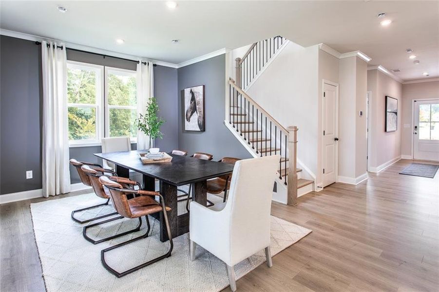 Furnished interior view inside a new home in Hopewell Reserve, Cumming (Image 14). Furnished interior view inside a new home in Hopewell Reserve, Cumming (Image 14).