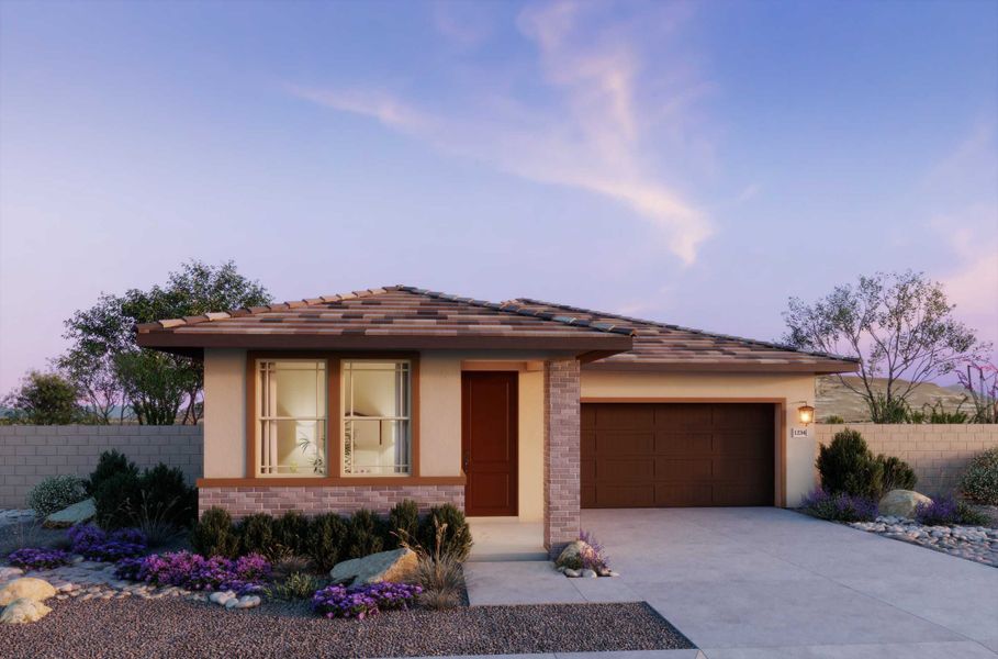 Representative exterior photo of a completed home built from the 3502 by Risewell Homes in Frontera, Surprise, AZ (Image 7).