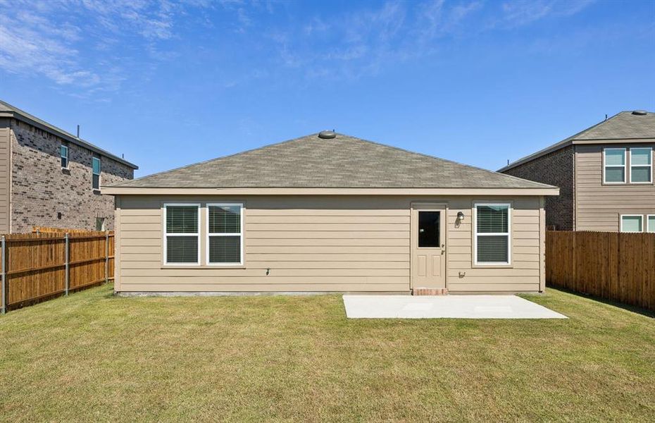 Beautiful fenced in back yard Beautiful fenced in back yard