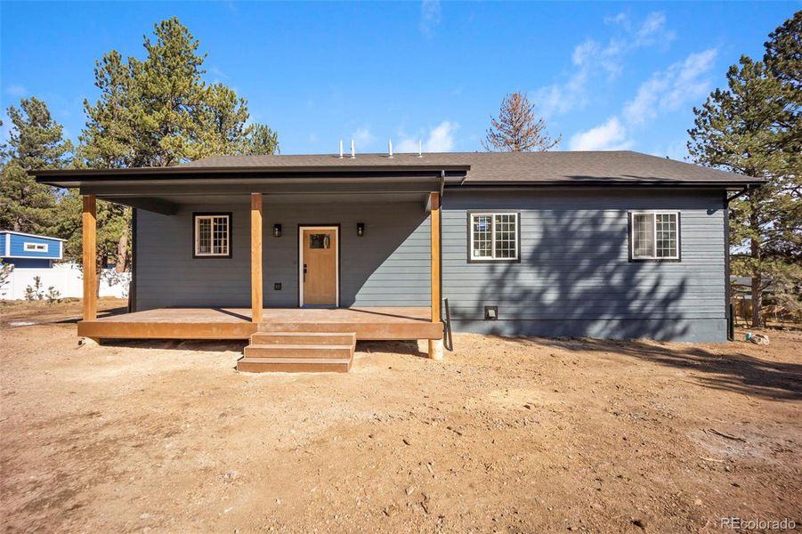 Exterior details and patio area of a home in , Bailey (Image 21).