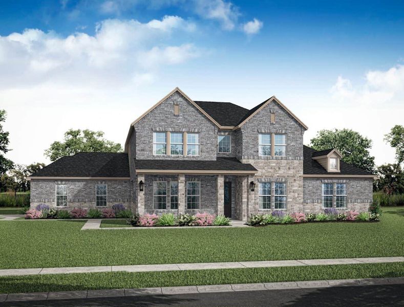 Representative exterior photo of a completed home built from the 3443 by Gracepoint Homes in Chapel Bend, Montgomery, TX (Image 2).